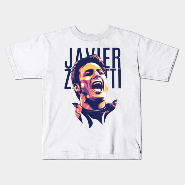 Javier Zanetti Kids T-Shirt by Rekayasabumi
